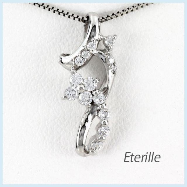 ネックレス ダイヤモンド ゴールド 18k ペンダント フラワー 花 18金 K18の通販は 48,600円