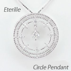 ダイヤモンド ネックレス レディース ゴールド 18k ペンダント 揺レル ミル サークル ラウンドの通販は