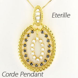 ダイヤモンド ネックレス レディース ゴールド 18k ペンダント アンティーク ミル ブラックダイヤ 18金の通販は 74,360円