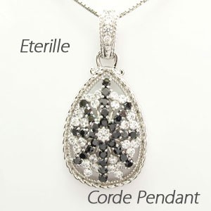 ダイヤモンド ネックレス レディース プラチナ 900 ペンダント アンティーク ミル ブラックダイヤの通販は