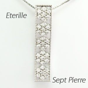 ダイヤモンド ネックレス レディース ゴールド 18k ペンダント フラワー 花 ミル ストレート 18金の通販は