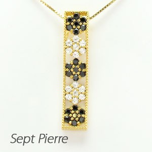 ブラックダイヤモンド ネックレス ゴールド 18k ペンダント フラワー 花 ミル ブラックダイヤ 18金の通販は 48,840円
