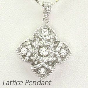 ダイヤモンド ネックレス レディース プラチナ 900 ペンダント フラワー 花 透カシ スクエアの通販は
