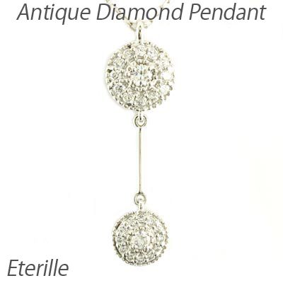 ダイヤモンド ネックレス レディース プラチナ 900 ペンダント アンティーク ミル 揺レルの通販は 44,655円