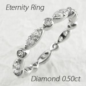 エタニティリング ダイヤモンド ゴールド 指輪 18k アンティーク 華奢 18金 K18 0.50ctの通販は