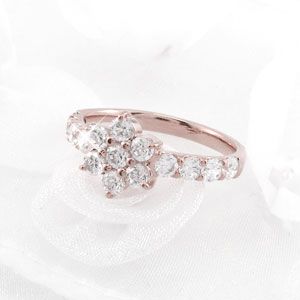 リング レディース ダイヤモンド ゴールド 18k フラワー 18金 リング レディース ダイヤモンド ゴールド 18k フラワー 18金