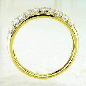 パヴェリング レディース ダイヤモンド ゴールド 18k 1.00ct 18