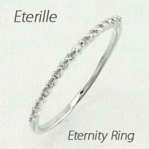 エタニティリング ダイヤモンド ハーフ 指輪 華奢 プラチナ 900のサムネイル