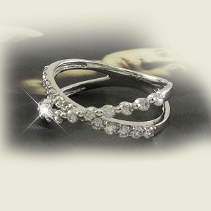 エタニティリング ダイヤモンド ゴールド 指輪 18k ハーフ