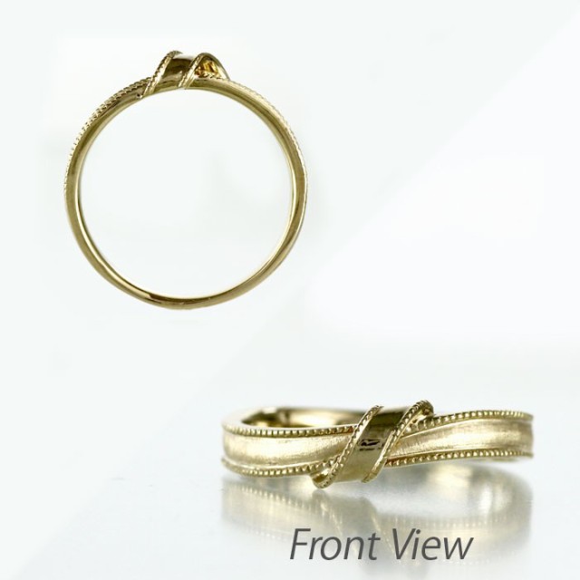 リング メンズ 指輪 イエローゴールド 18k マリッジリング 結婚指輪