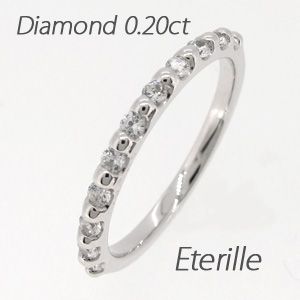 エタニティリング ダイヤモンド ゴールド 指輪 18k ハーフ ストレート K18の通販は