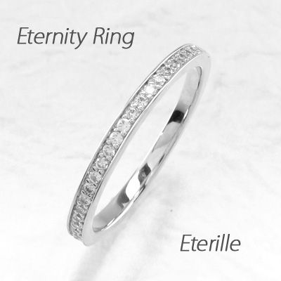 エタニティリング ダイヤモンド ゴールド 指輪 18k ハーフ ストレート K18の通販は