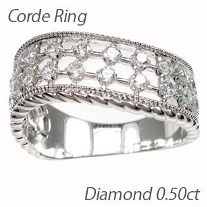 ダイヤモンド リング 指輪 ゴールド 18k ダイヤ アンティーク ミルの通販は 65,450円