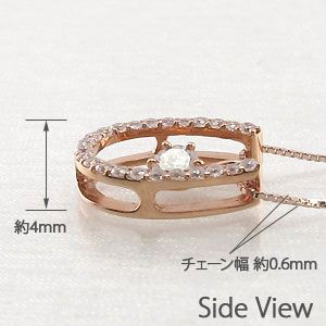 馬蹄 ネックレス レディース ダイヤモンド ゴールド 18k ペンダント ホースシュー 一粒 18金