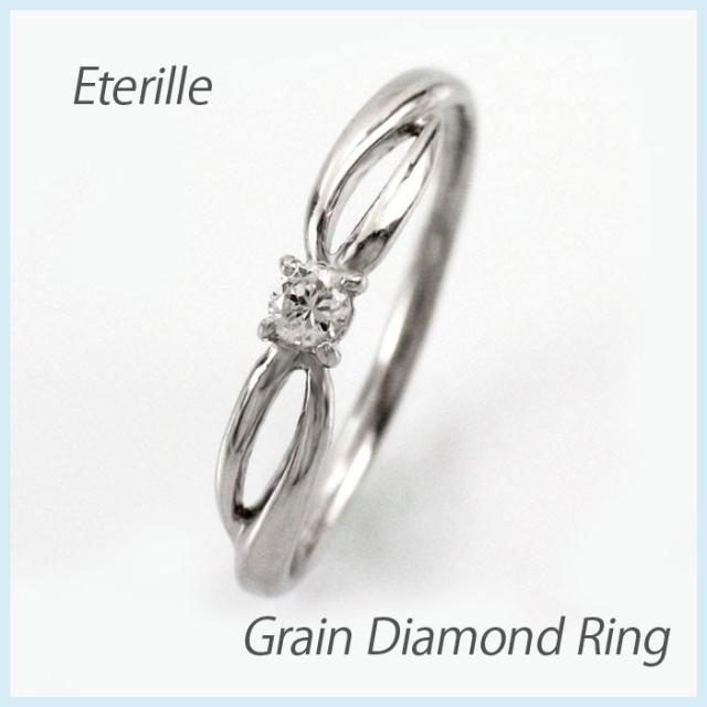 ダイヤモンド リング 指輪 ゴールド 一粒 華奢 ダイヤリング 10金 10k K10の通販は