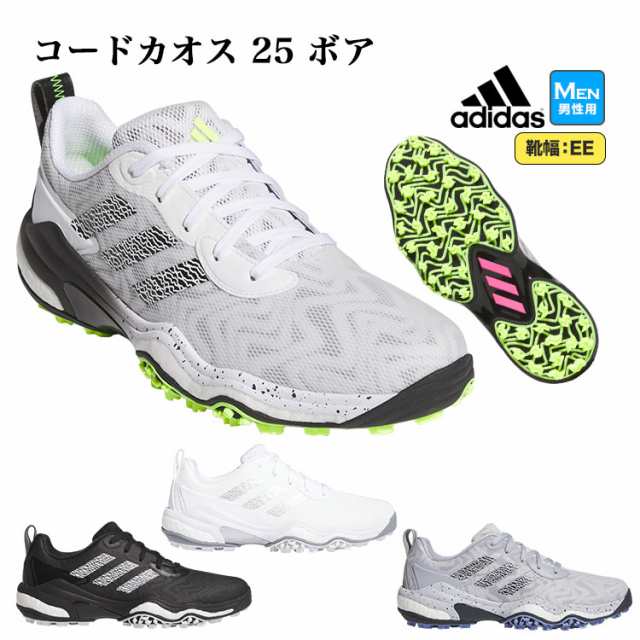 2024年 adidas アディダス ゴルフシューズ MDV41 コードカオス 25 [EE相当 靴ひも式 スパイクレス] （メンズ）