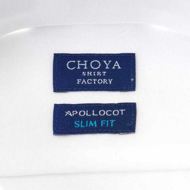 ワイシャツ 長袖 メンズ アポロコット スリムフィット CHOYA SHIRT FACTORY