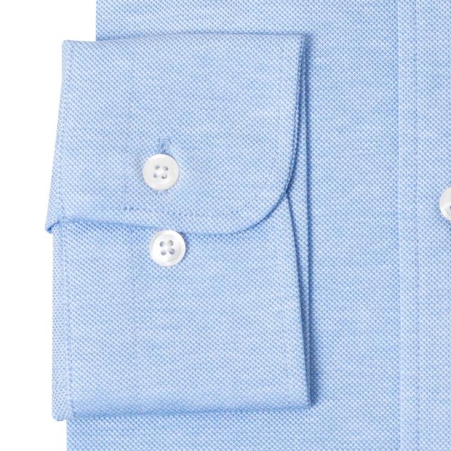 ニット 鹿の子ニット 長袖 ニットシャツ ワイシャツ 高機能形態安定