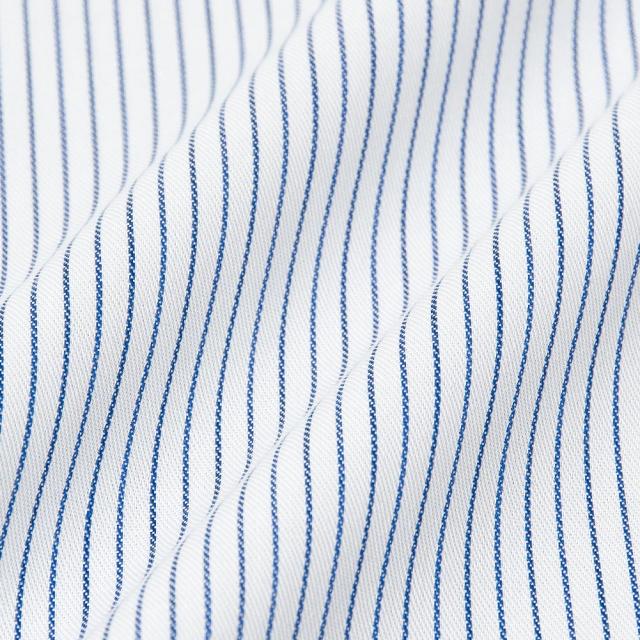 日清紡アポロコット 長袖 ワイシャツ メンズ 綿100％ 形態安定加工 紺