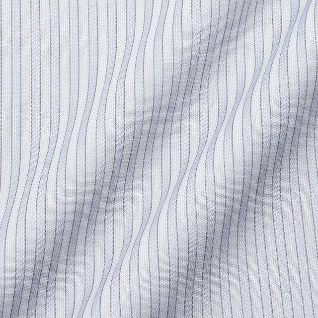 長袖 ワイシャツ メンズ 綿100％ 形態安定加工 ブルー ストライプ ワイド CHOYA CONT【CLD106-480】_6