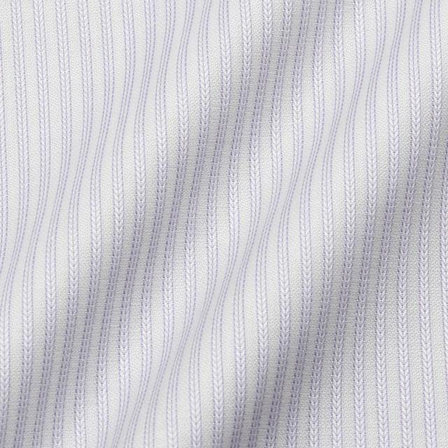 長袖 ワイシャツ メンズ 綿100％ 形態安定加工 パープル ストライプ ワイド CHOYA CON【CLD901-460】_2