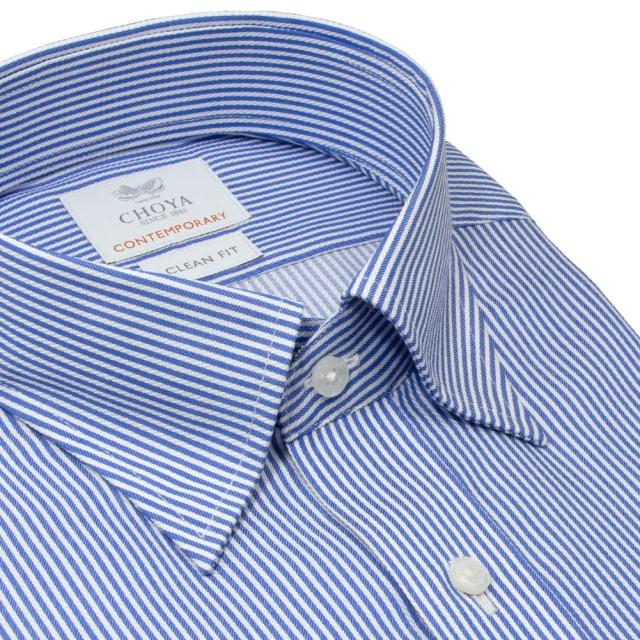 半袖シャツ ワイシャツ メンズ 綿100％ 形態安定加工 ブルー