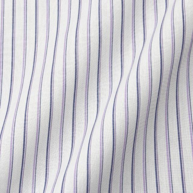 半袖シャツ ワイシャツ メンズ 綿100％ 形態安定加工 パープル ストライプ ボタンダウン CHOYA CONTEMPORARY【CLN602-460】_2