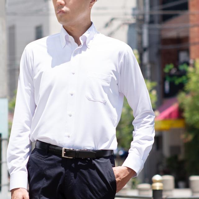 ワイシャツ 長袖 メンズ ノーアイロン 吸水速乾 防菌防臭加工 ストレッチ 夏素材 高機能 冷感 冷却 【CMD325】_8