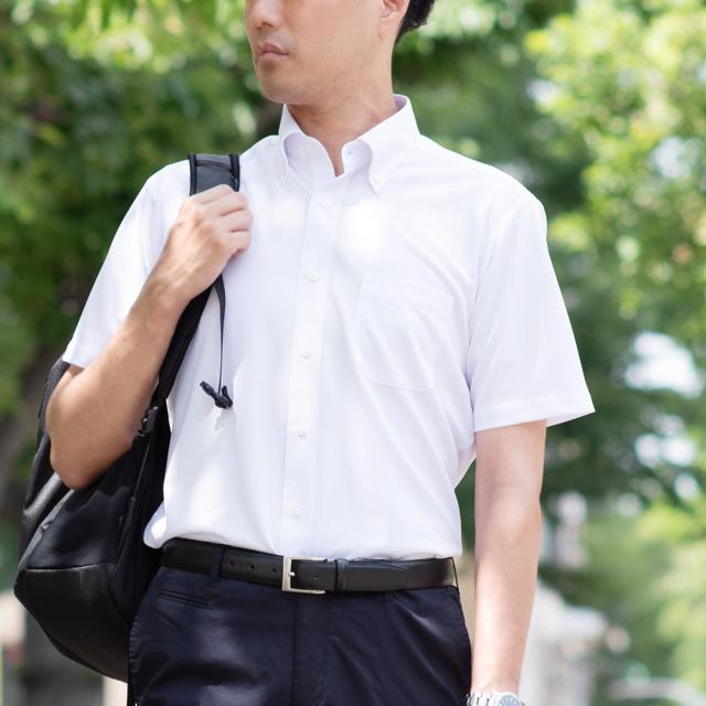 ワイシャツ 半袖 メンズ ノーアイロン 吸水速乾 防菌防臭加工 ストレッチ 夏素材 高機能 冷感 冷却 【CMN625】_8