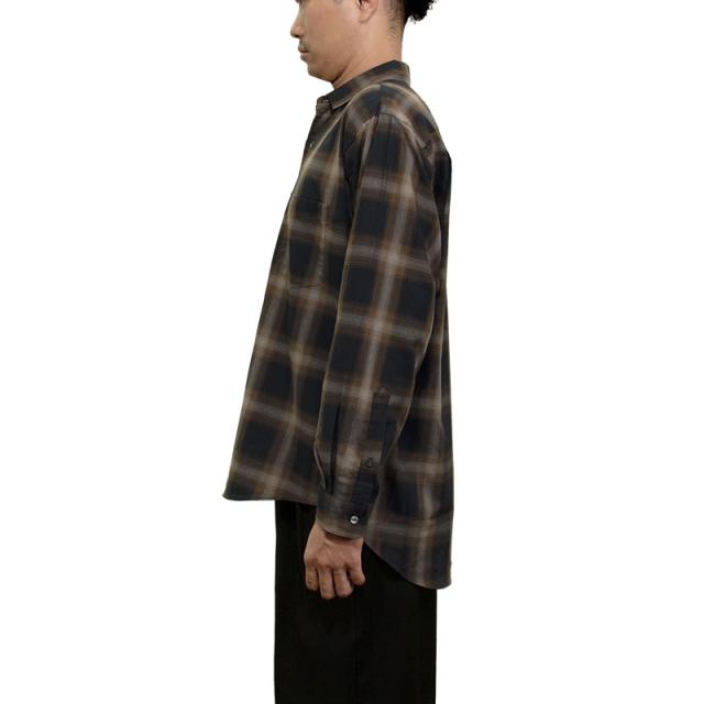シャツ カジュアルシャツ チェック メンズ レーヨン とろみ リラックス