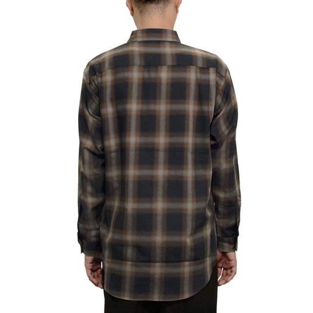 シャツ カジュアルシャツ チェック メンズ レーヨン とろみ リラックス