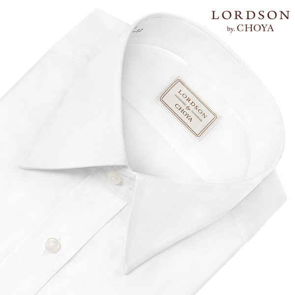 LORDSON by CHOYA 長袖 ワイシャツ メンズ 春夏秋冬 形態安定加工 白無地 ブロード【COD002-100】_2