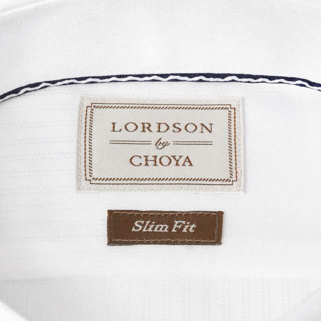 LORDSON by CHOYA Slim Fit 長袖 ワイシャツ メンズ ワイドカラー シャツ 【COD060-200】