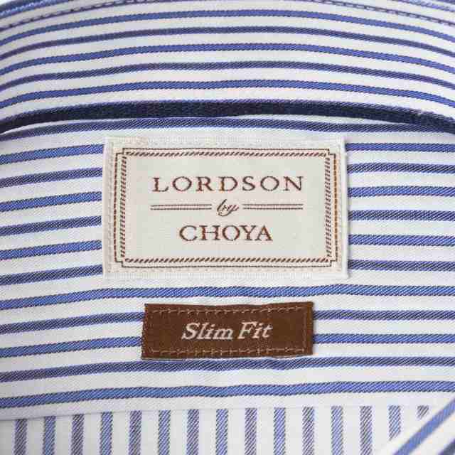 LORDSON by CHOYA Slim Fit 長袖 ワイシャツ メンズ スナップダウン シャツ【COD062-455】