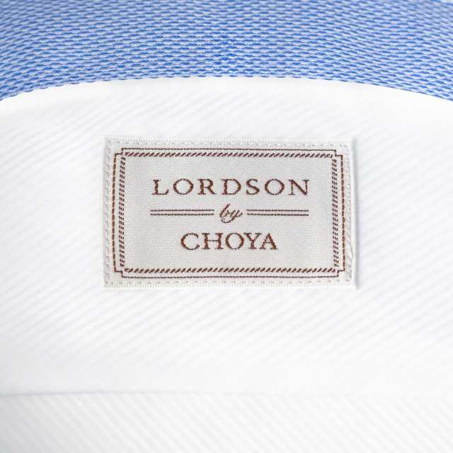 LORDSON by CHOYA 長袖 ワイシャツ メンズ 春夏秋冬 形態安定加工 白ドビー ボタン【COD915-200】