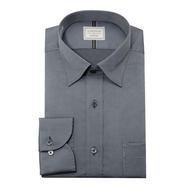 LORDSON by CHOYA ロードソン 長袖 ワイシャツ メンズ 形態安定加工 グレー スナッ【COD931-280】