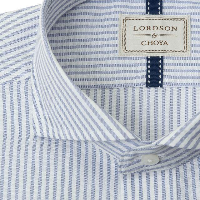 LORDSON by CHOYA 半袖 ワイシャツ メンズ 夏 形態安定加工 ブルー ネイビー スト【CON528-455】_3