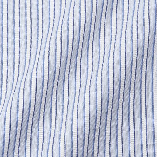 LORDSON by CHOYA 半袖 ワイシャツ メンズ 夏 形態安定加工 ブルー ストライプ ス【CON612-450】_2