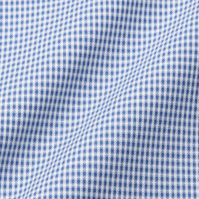 LORDSON by CHOYA 半袖 ワイシャツ メンズ 夏 形態安定加工 ブルー ドビー ボタン【CON614-650】_2