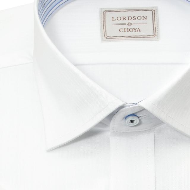 LORDSON by CHOYA 半袖 ワイシャツ メンズ 夏 形態安定加工 ホワイト 白 ストライ【CON616-200】_3
