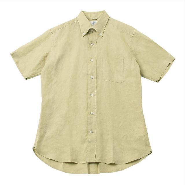 CHOYA URBAN STYLE カーキ カジュアル リネン 麻100% 半袖 リネン リゾート 【CUP524-145】
