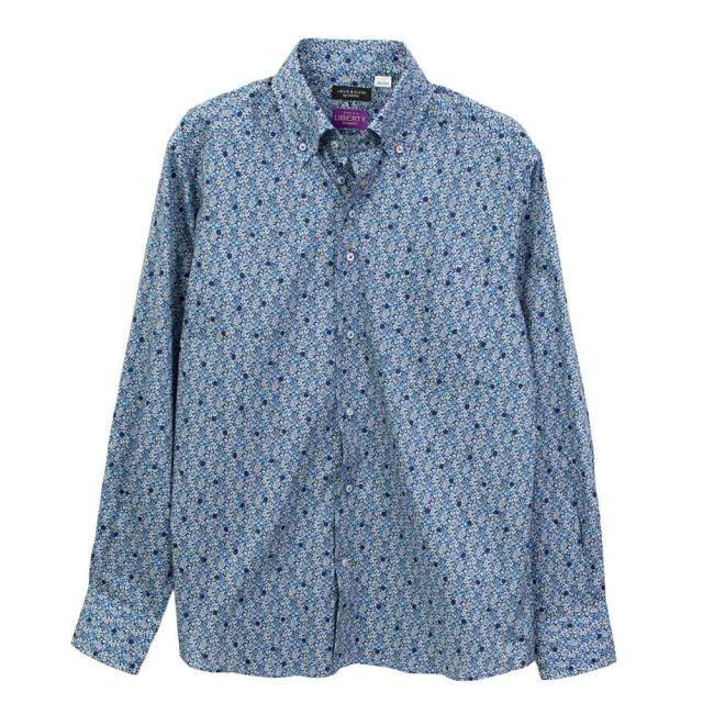 リバティプリント アバサン･スポット タナローン ＜ABASAN SPOT＞ ブルー 花柄 フラワー【RLD925-955】