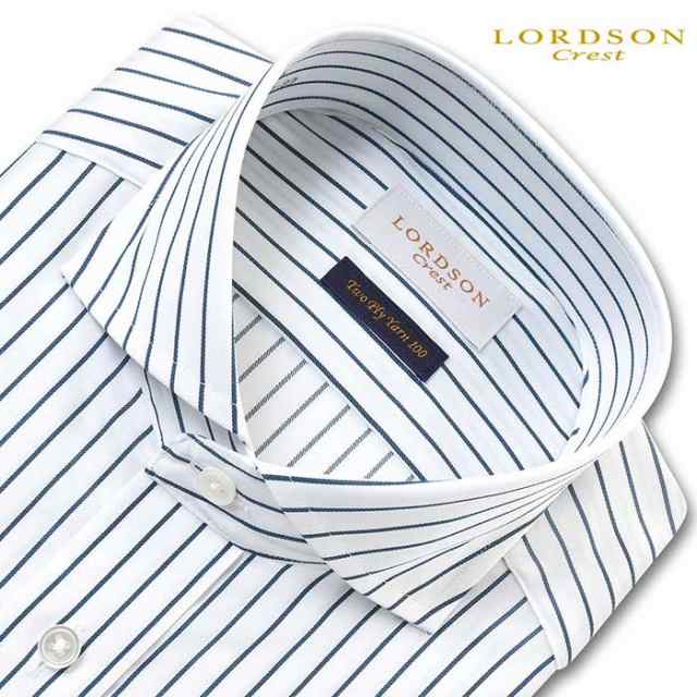 LORDSON Crest 長袖 ワイシャツ メンズ 形態安定 スリムフィット