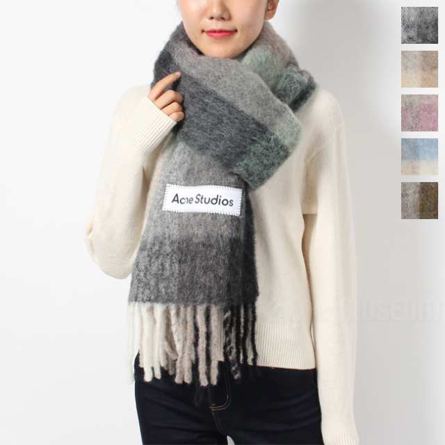 Acne Studios アクネストゥディオズ マフラー MOHAIR CHECKED SCARF