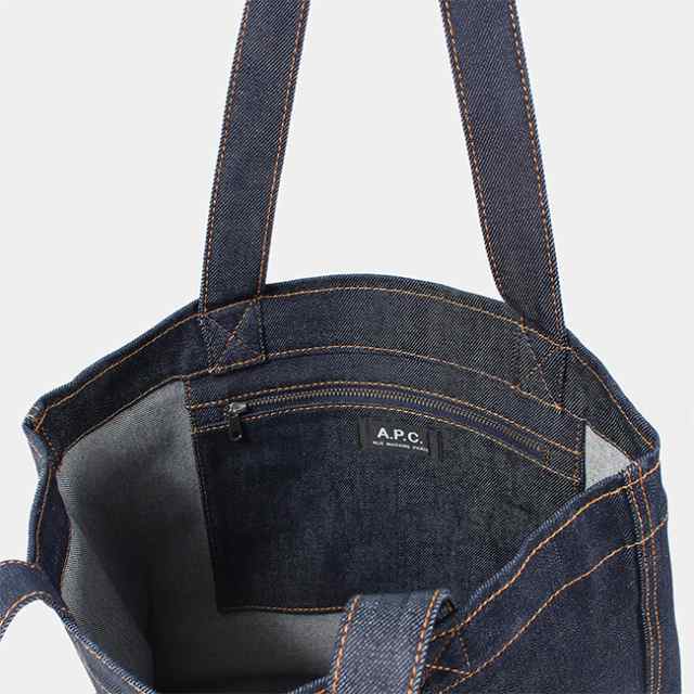 APC A.P.C. アーペーセー レザー×デニム トートバッグ tote axelle