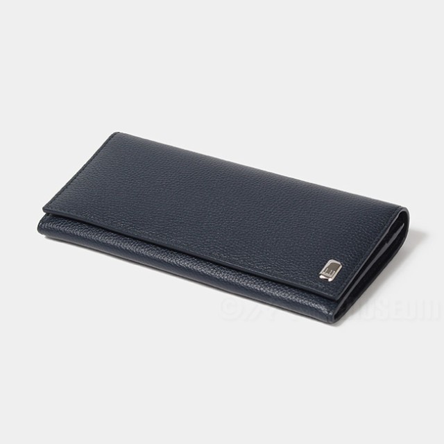 【新品未使用】 DUNHILL ダンヒル メンズ 二つ折り財布 長財布 D BELGRAVE COAT WALLET 10CC ネイビー レザー DU19F2100AR