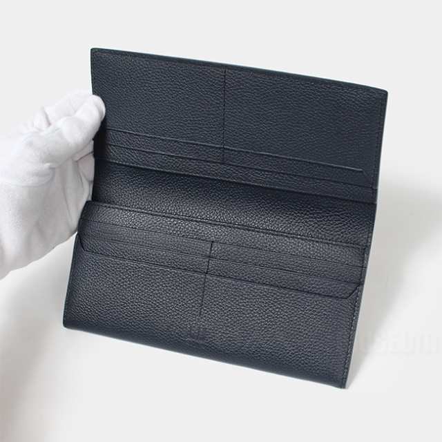 【新品未使用】 DUNHILL ダンヒル メンズ 二つ折り財布 長財布 D BELGRAVE COAT WALLET 10CC ネイビー レザー DU19F2100AR