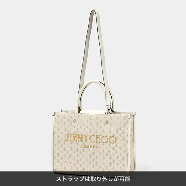 【新品未使用】 JIMMY CHOO ジミーチュウ トートバッグ ショルダーバッグ 2WAY AVENUE M TOTE-RUH レディース 【LATTE/GOLD/LIGHT GOLD】サイズ単位