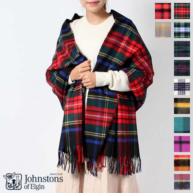 ジョンストンズ Johnstons カシミア ストール 大判 レディース カシミヤ Cashmere Tartans Stole WA56  タータンチェック 全5色 WA000056 ｜au PAY マーケット