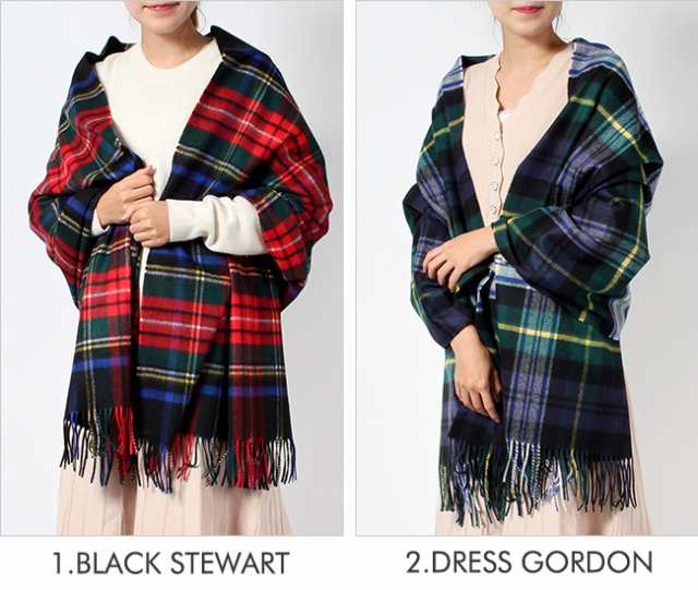 ジョンストンズ Johnstons カシミア ストール 大判 レディース カシミヤ Cashmere Tartans Stole WA56  タータンチェック 全5色 WA000056 ｜au PAY マーケット